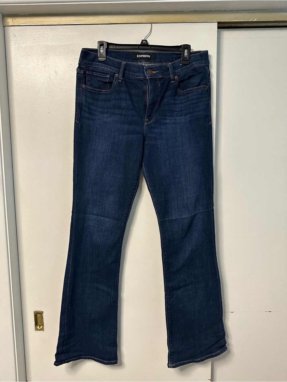 Express Women's Dark Indigo Bookcut Jeans
